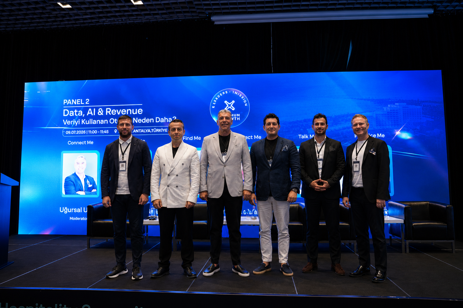 Panel 2 konuşmacıları (soldan sağa): Gökhan Faruk Duran, Kazım Yönden, Uğursal Uğur, Hasan Yaşar, Yiğit Pala, Cavit Çolak